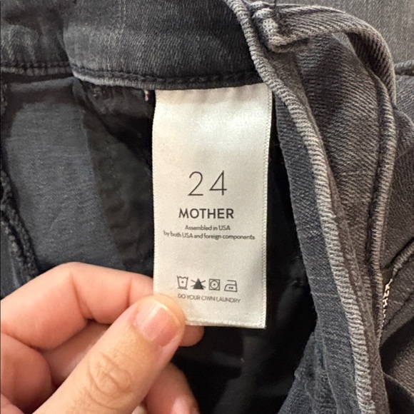 MOTHER Hustler Ankle Fray Jeans in Lighting Up Lanterns SZ 24 EUC - Picture 5 of 7